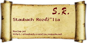 Staubach Rozália névjegykártya